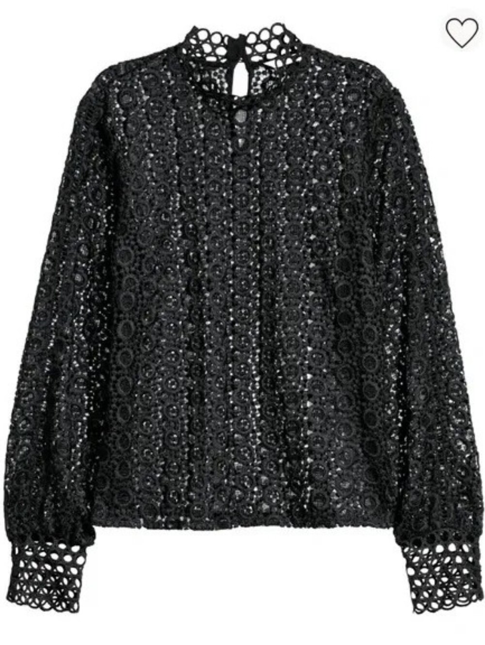 Crochet Lace Transparent Full Sleeve H&M